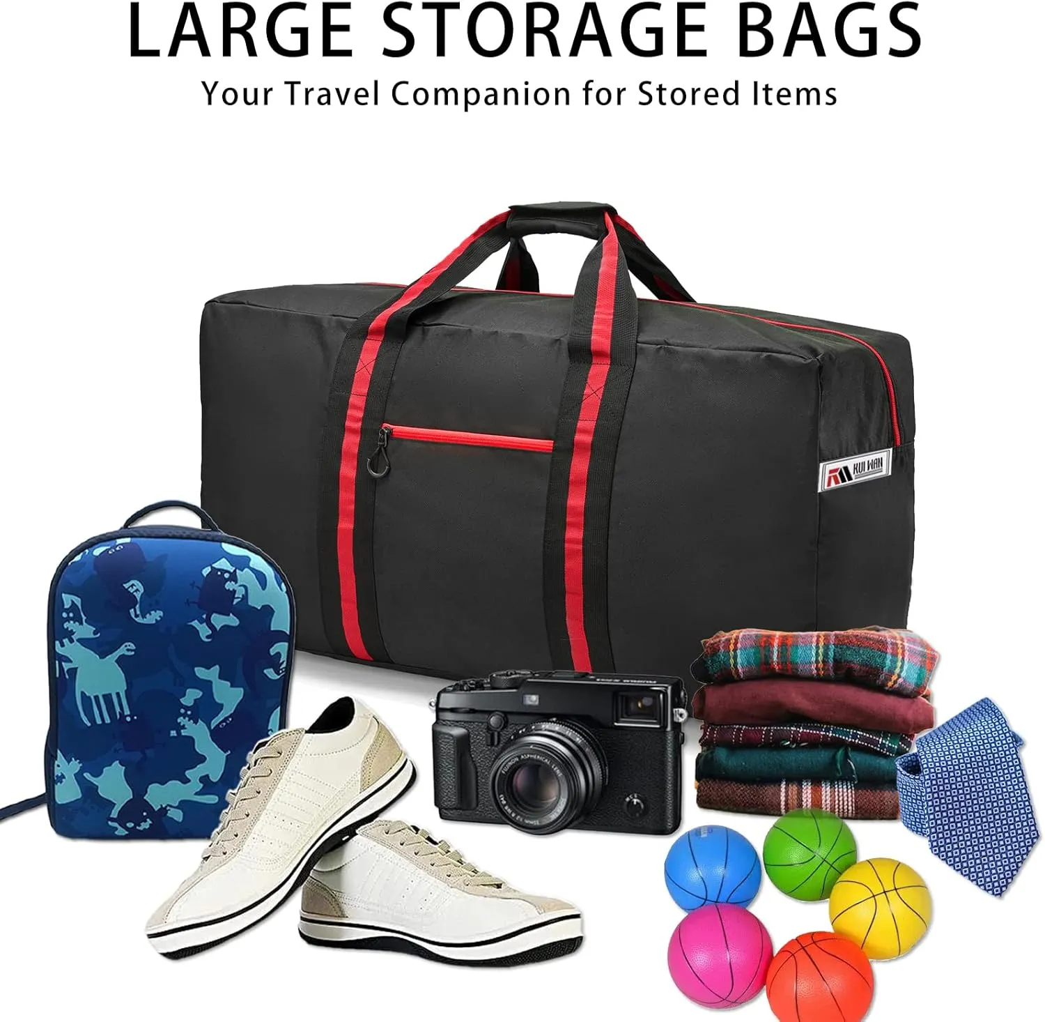 100L Large Duffle Bag for Travel 31.1” Diffle Bag - Overnight Weekender Camping, Storage for Men Women