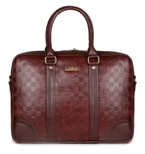 15.6 Inch Laptop Briefcase - Slim Design, Stylish & Durable | Shoulder Strap | Syrup Brown