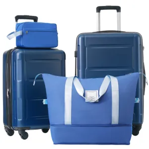 2 Piece Expandable Luggage Sets, ABS Hardshell Luggage with Spinner Wheels and TSA Lock, Luggage for Family Travel Carry on