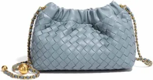 2025 Women PU Leather Shoulder Bag, Cloud Bag, Crossbody Bag with Adjustable Strap and Zipped Pocket, Fashion Accessories (Blue)