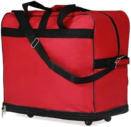30" Duffle Bag Expandable Rolling Lightweight Wheeled Spinner Suitcase Luggage (2 Pack) for Travel and Storage (Red)