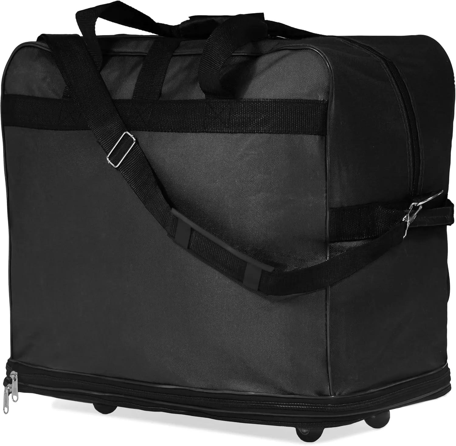 36"" Expandable Duffle Bag (Lightweight) Rolling Wheeled Spinner Suitcase Luggage for Travel and Storage, Black, Wheelbag36