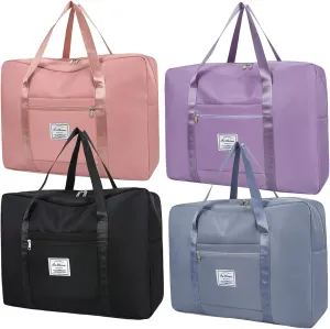 4PCS Duffel Bags for Traveling Women Sports Gym Tote Bag Water Resistant Travel Carry on Duffel Bag Weekend Overnight Bag (4 Colors)