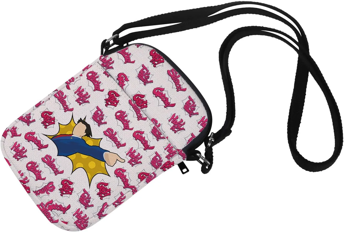 Ace Attorney Inspired Gift Phoenix Fans Gift Objection Speech Bubble Crossbody Bag for Video Gamer