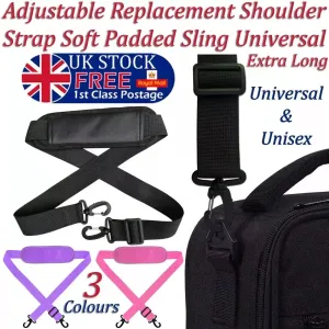 Adjustable Padded Shoulder Bag Strap Belt Laptop Briefcase Handbag Travel Gym