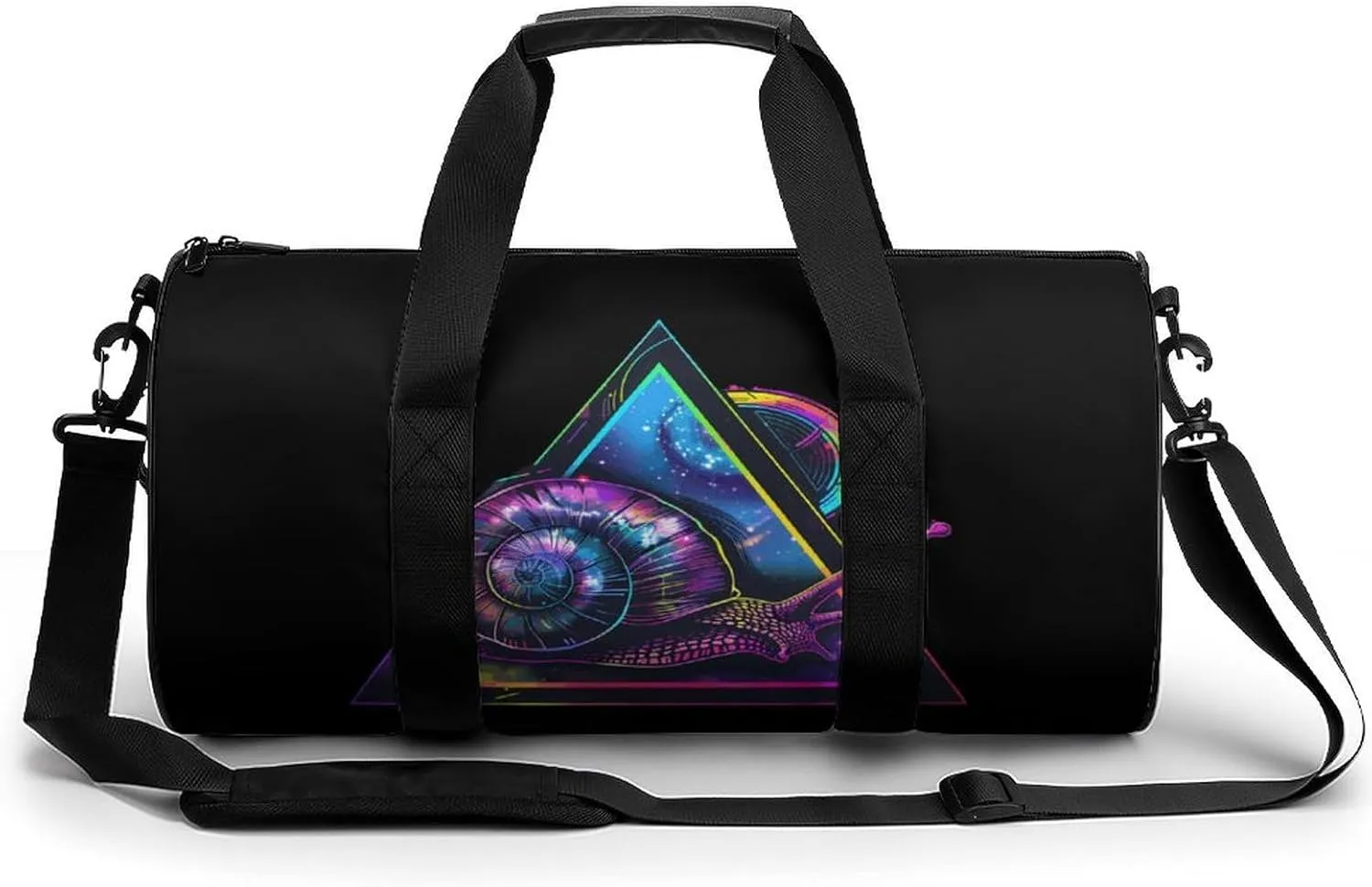 Aesthetic Galaxy Snail Funny Gym Bag Travel Tote Bag Duffel Bag for Men Women Weekender Sports Vacation