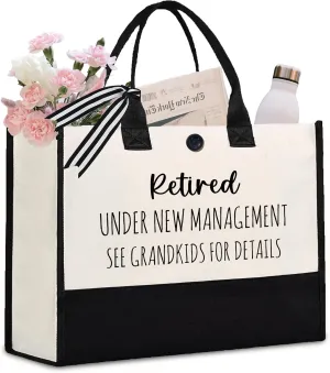 Afterprints Retirement Gift for Woman, Retired Tote Bag, Retirement Gifts for Women 2025, Funny Retirement Canva Bag, Retirement Gifts for Coworker, Nurse, Grandma, Friend, Teacher