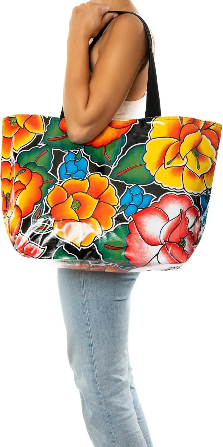 Alux Tote Bag for Women - Waterproof, Sturdy & Spacious Bag for Beach, Work, Gym, Travel - Eco-Friendly & Easy to Clean