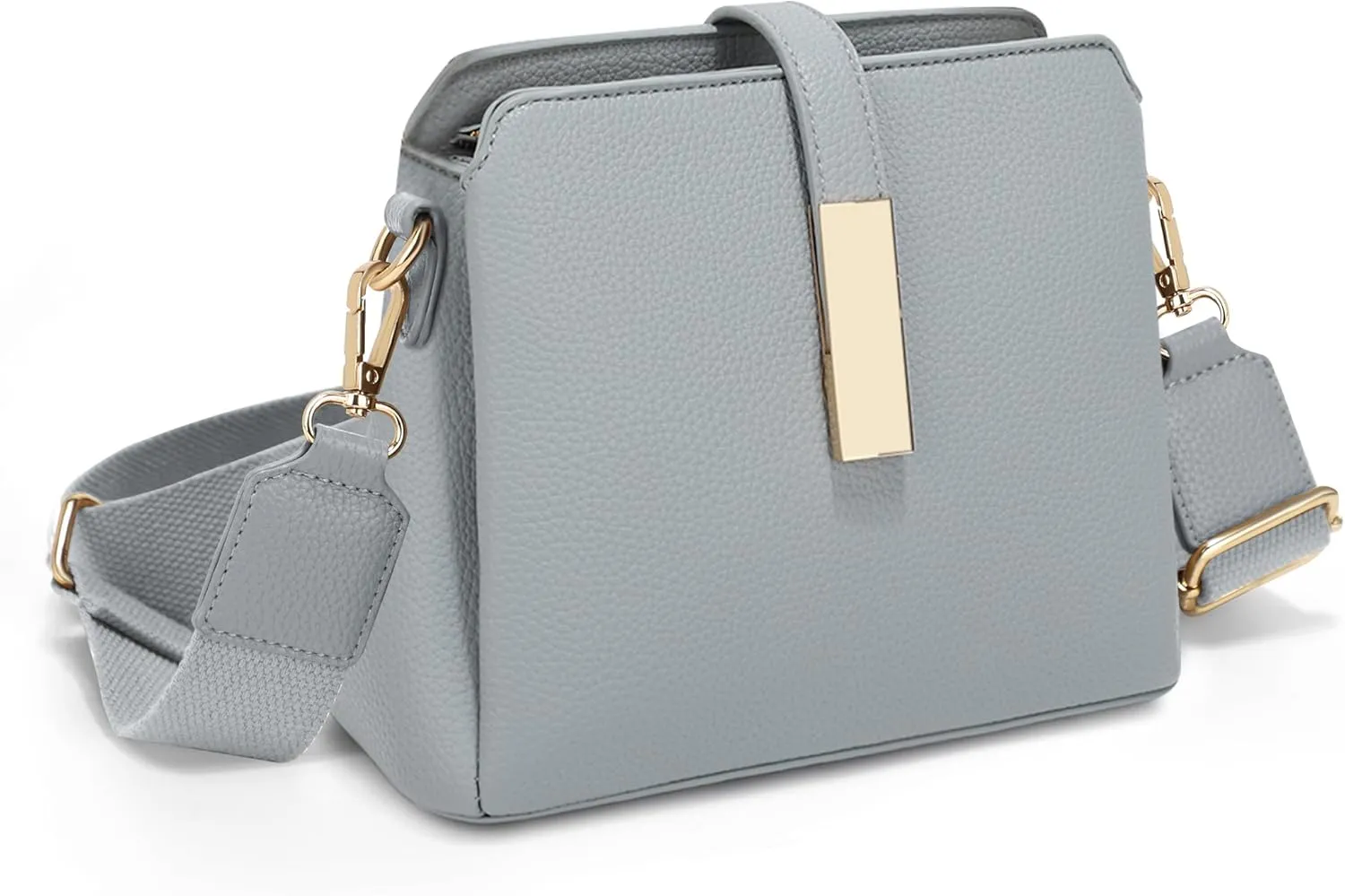 ALYSSA Small Crossbody Bag for Women Trendy Shoulder Bag PU Leather Square Crossbody Shoulder Purse Satchel Handbag