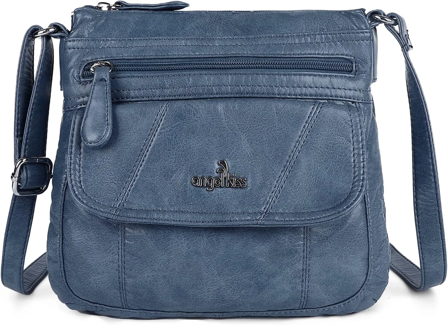 Angel Kiss Crossbody Bags for Women PU Leather Shoulder Handbag Ladies Purses and Handbag with adjustable Strap