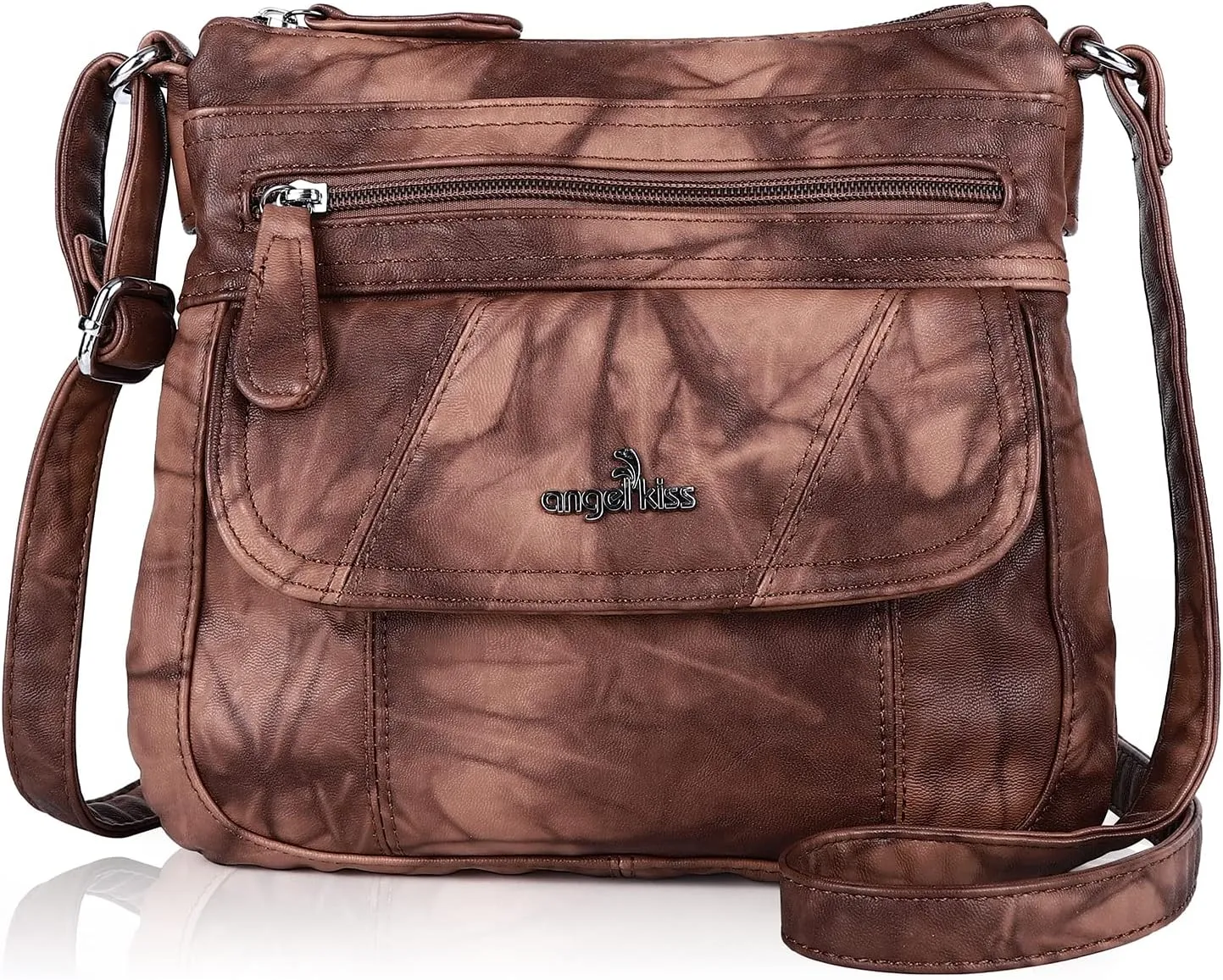 Angel Kiss Crossbody Bags for Women PU Leather Shoulder Handbag Ladies Purses and Handbag with adjustable Strap