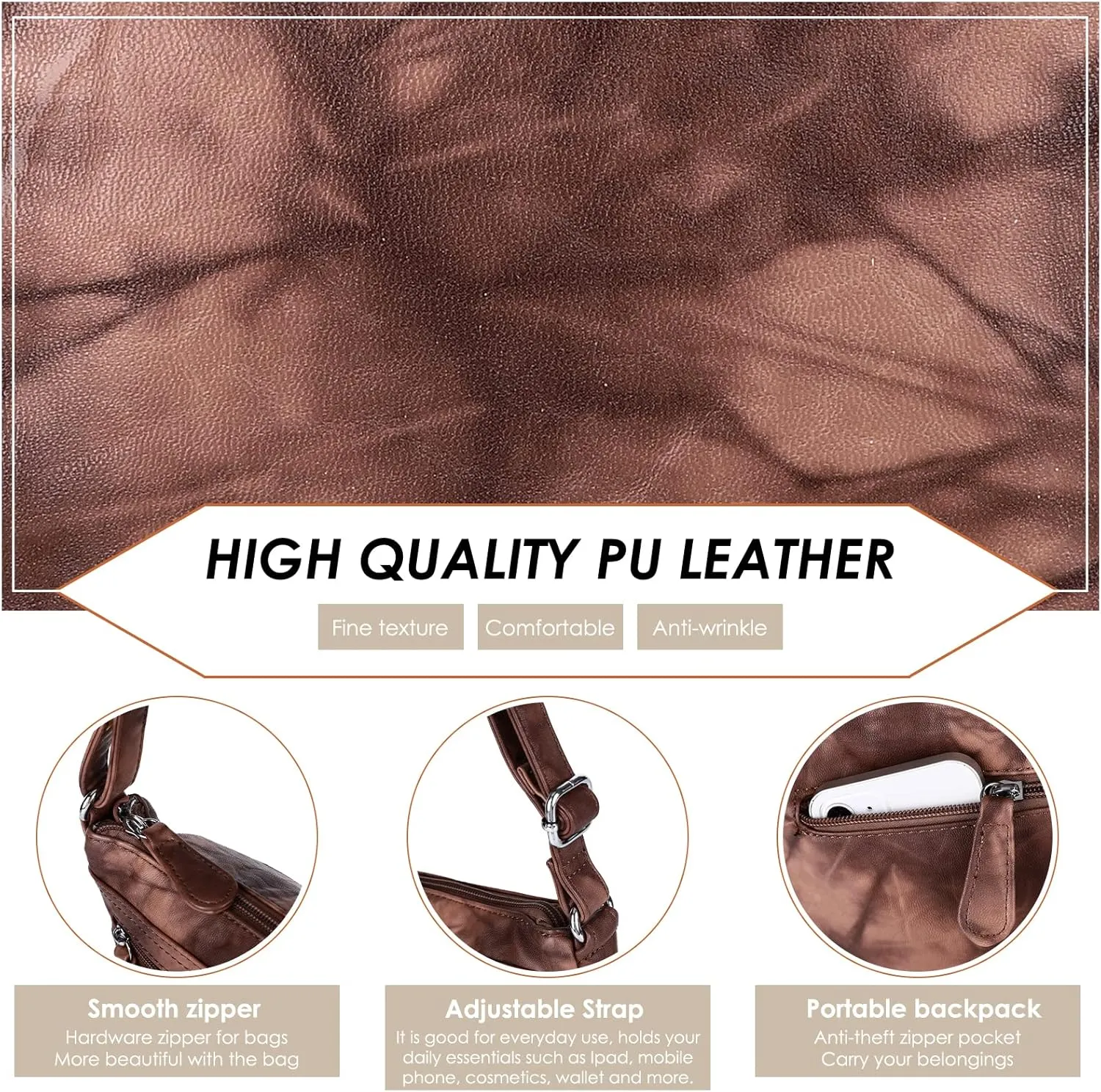 Angel Kiss Crossbody Bags for Women PU Leather Shoulder Handbag Ladies Purses and Handbag with adjustable Strap