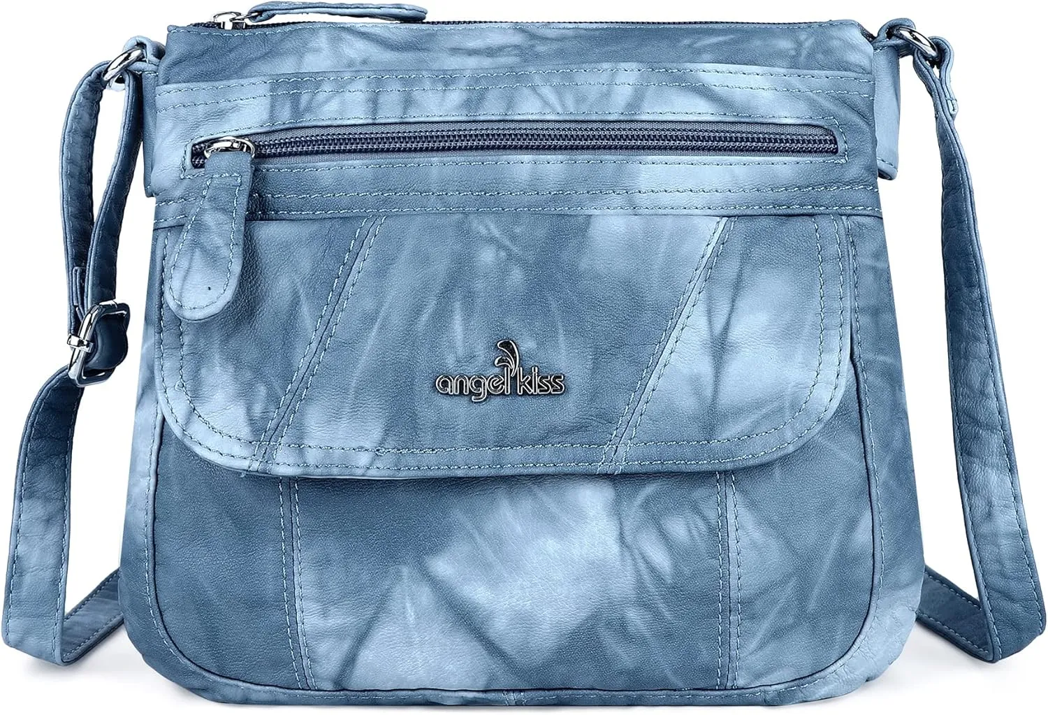 Angelkiss Small Womens Crossbody Bag Leather Shoulder Purse for Women Hobo Bag with Adjustable Shoulder Strap
