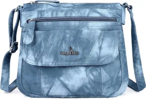 Angelkiss Small Womens Crossbody Bag Leather Shoulder Purse for Women Hobo Bag with Adjustable Shoulder Strap