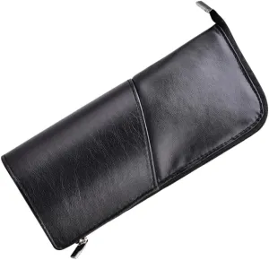 Angoily 2pcs Makeup Bag for Travel Woman Makeup Bag Cosmetic Brush Pouch Makeup Brush Purse Portable, Black, M