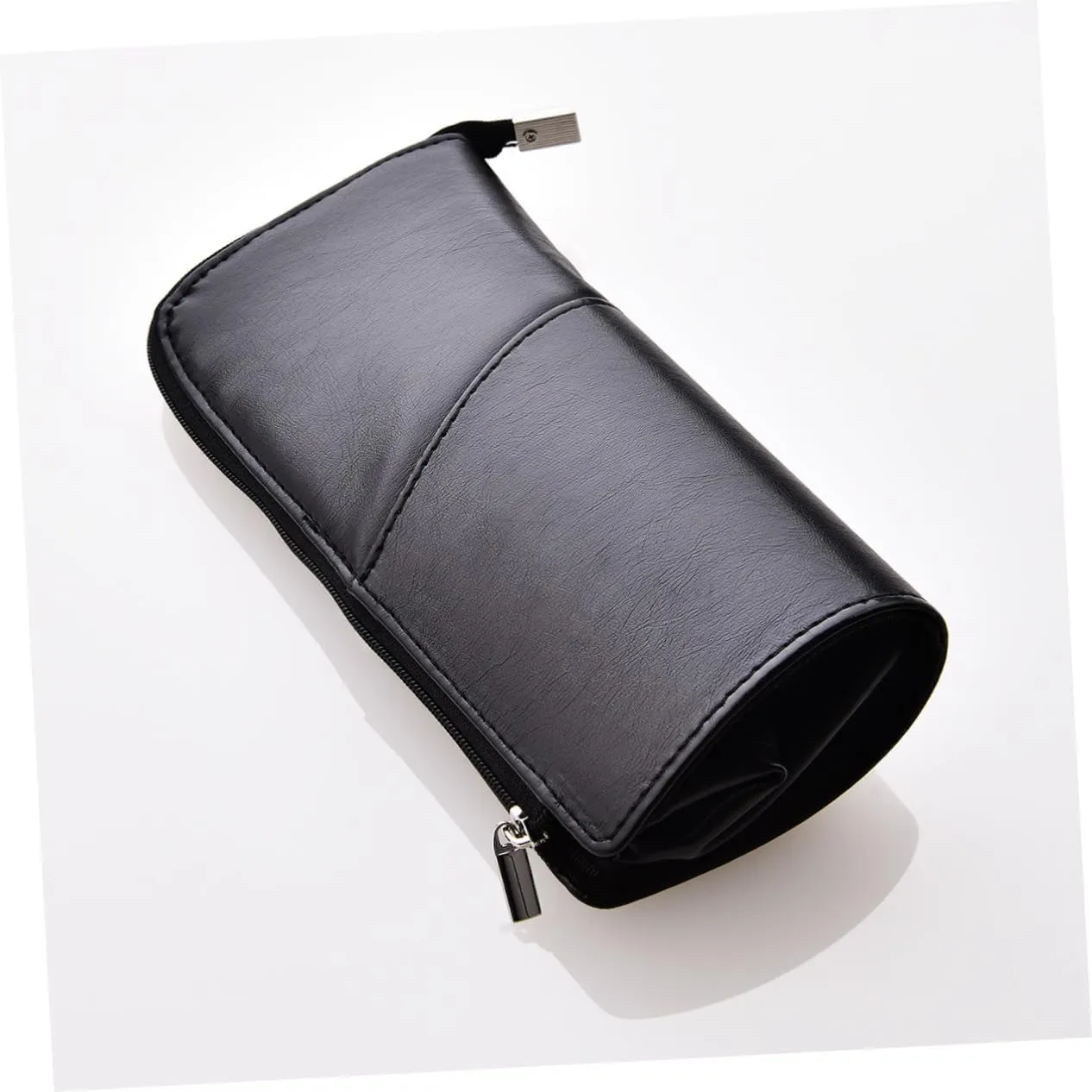 Angoily 2pcs Makeup Bag for Travel Woman Makeup Bag Cosmetic Brush Pouch Makeup Brush Purse Portable, Black, M