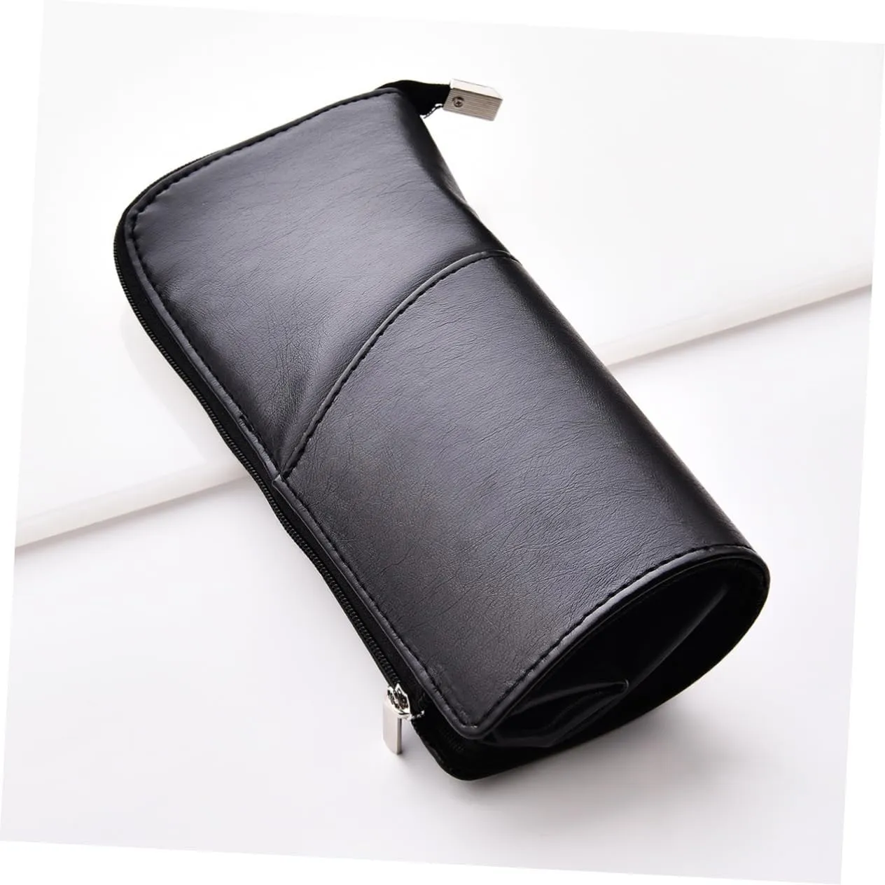 Angoily 2pcs Makeup Bag for Travel Woman Makeup Bag Cosmetic Brush Pouch Makeup Brush Purse Portable, Black, M