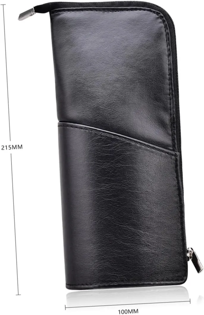 Angoily 2pcs Makeup Bag for Travel Woman Makeup Bag Cosmetic Brush Pouch Makeup Brush Purse Portable, Black, M