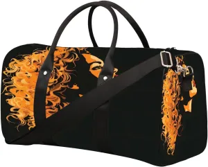 Artistic Personality Woman Travel Duffel Bag for Women Men Small Sport Gym Bag Waterproof Weekender Overnight Lightweight Carry on Foldable Gym Bag for Training Swim Yoga Traveling Handbag