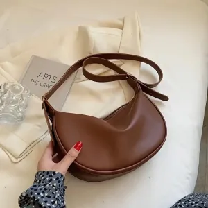 Aureva Soft Leather Stitching Shoulder Bag