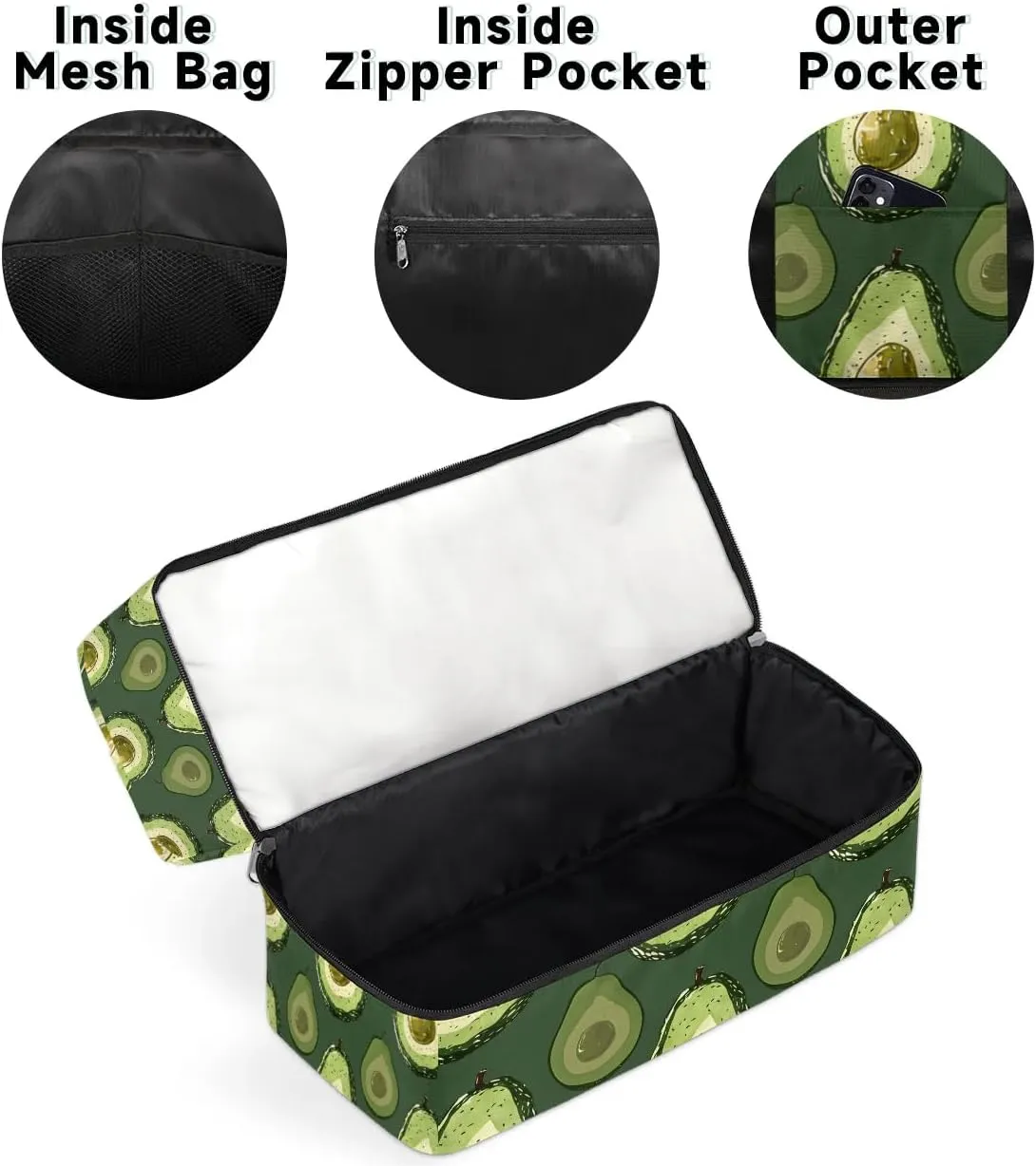 Avocado Print Travel Duffel Bag Dry Wet Separated Sports Tote Travel Duffle Bag Gym Workout Bag Women Travel Duffel Bag for Women, Travel, Gym, Work