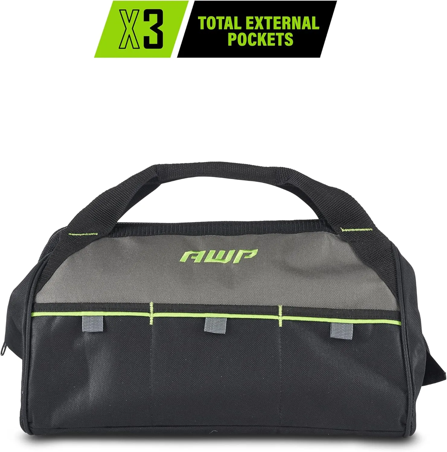 AWP Tool Bags, Premium Tool Bag, Black, Durable Tool Tote, for Professionals and Contractors