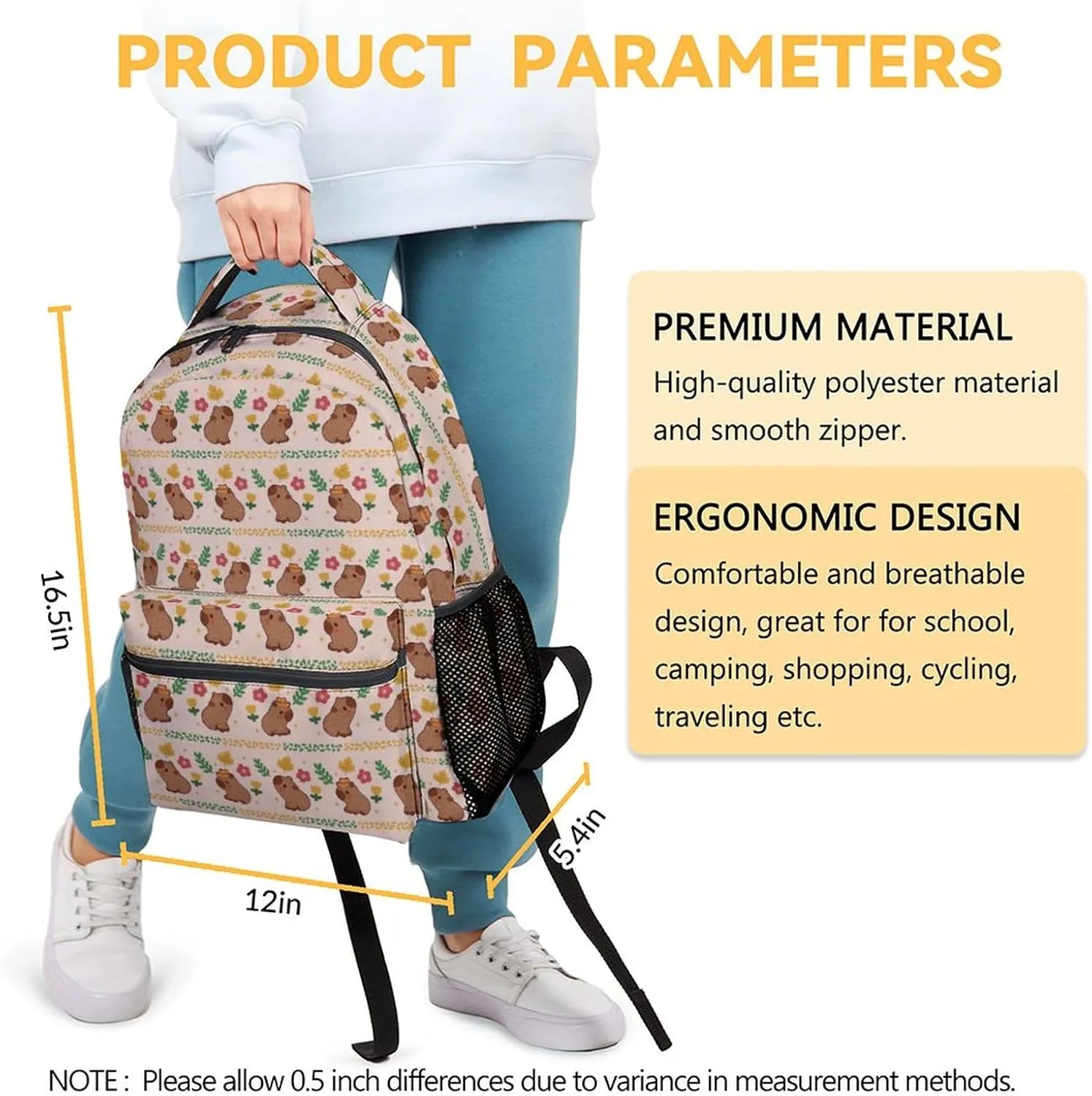 Backpack for Girls, 17 Inch Pink Backpacks for Primary School, Cute Lightweight Bookbag for Kids