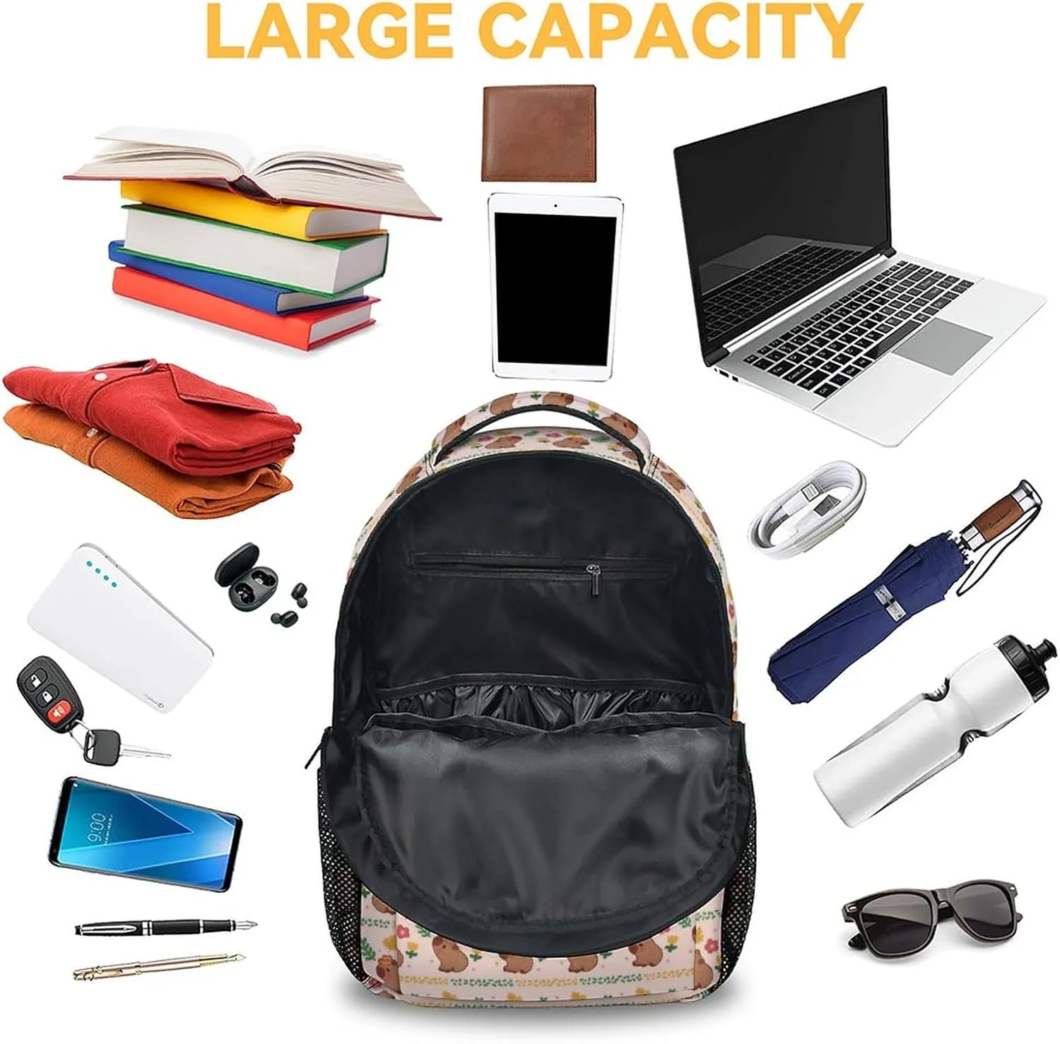 Backpack for Girls, 17 Inch Pink Backpacks for Primary School, Cute Lightweight Bookbag for Kids
