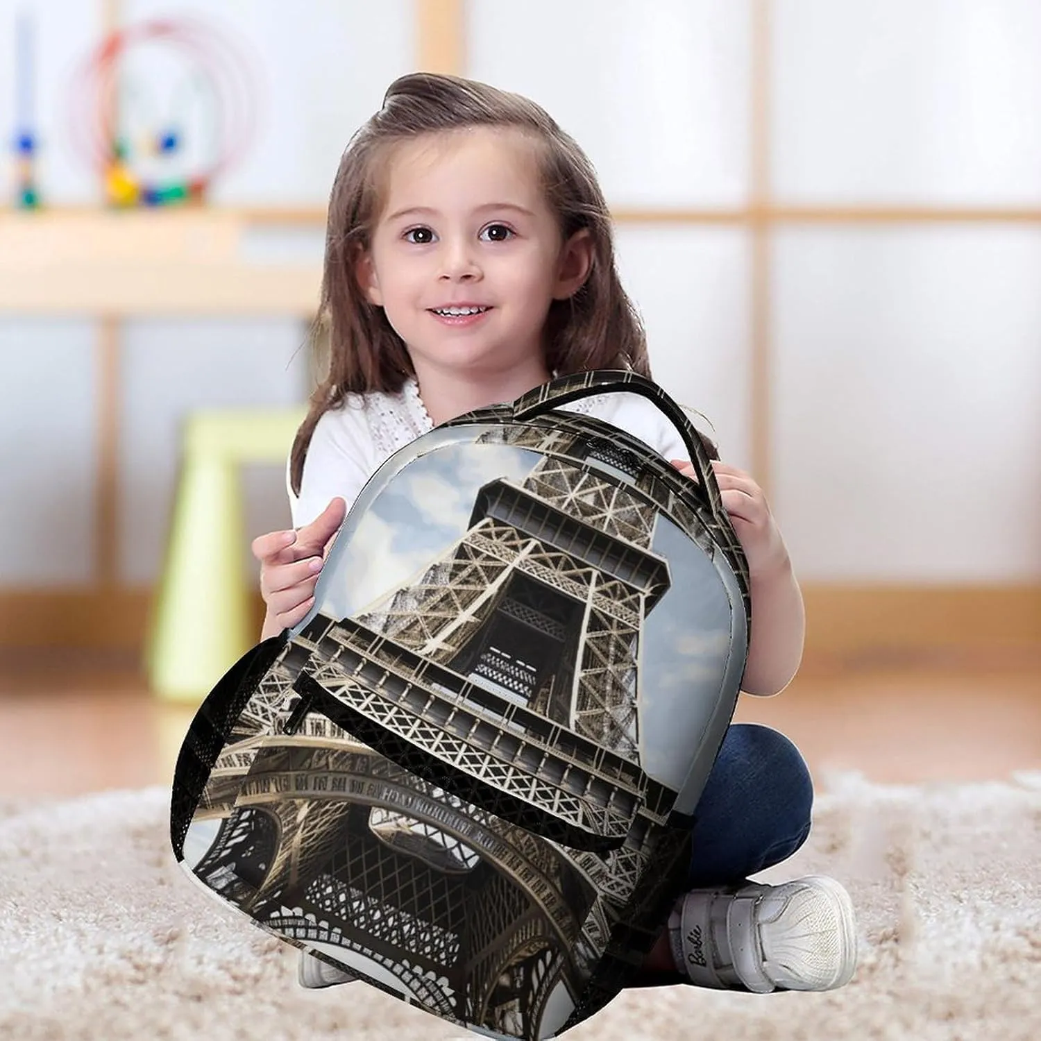 Backpack for Women Men Travel Eiffel Tower French Paris Monument Daypack Lightweight Laptop Bag Carry On Backpacks for Work