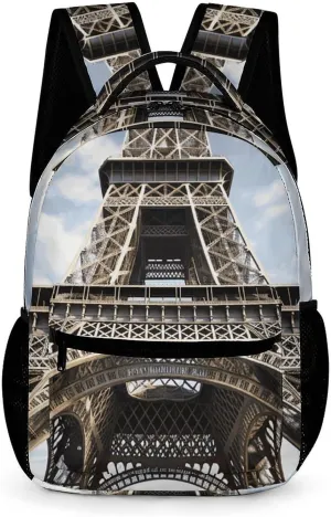 Backpack for Women Men Travel Eiffel Tower French Paris Monument Daypack Lightweight Laptop Bag Carry On Backpacks for Work