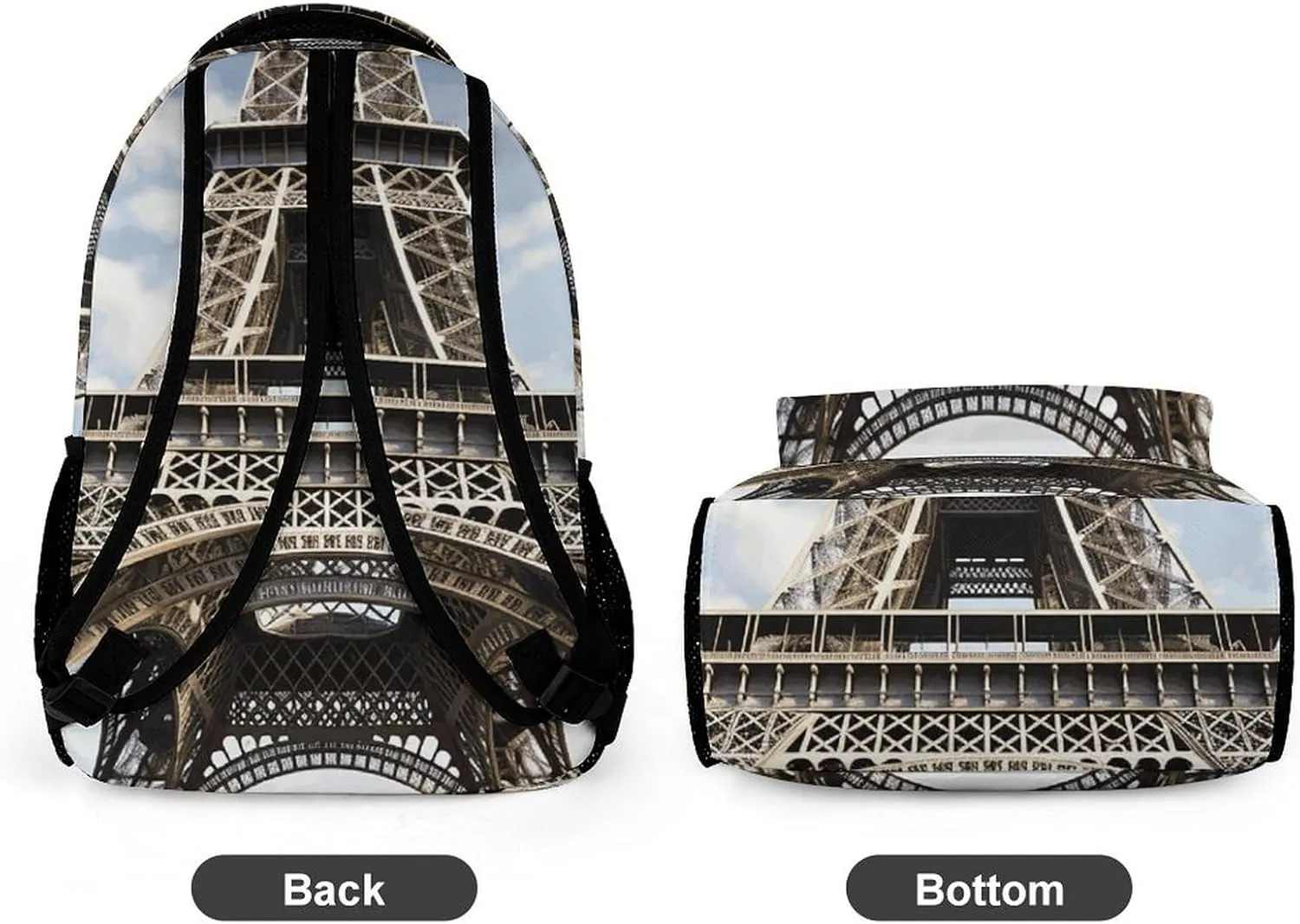 Backpack for Women Men Travel Eiffel Tower French Paris Monument Daypack Lightweight Laptop Bag Carry On Backpacks for Work