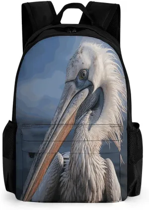 Backpack with Pocket Backpacks Realistic Pelican Printed Travel Backpack Lightweight Outdoor Travel Gym Events Bag