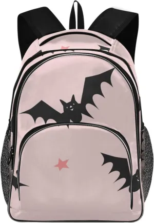 Backpacks 22L Three Layer Arc Book Bag Lightweight for Travel Camping Hiking Rucksack Daypack Kids & Adults Black Bats