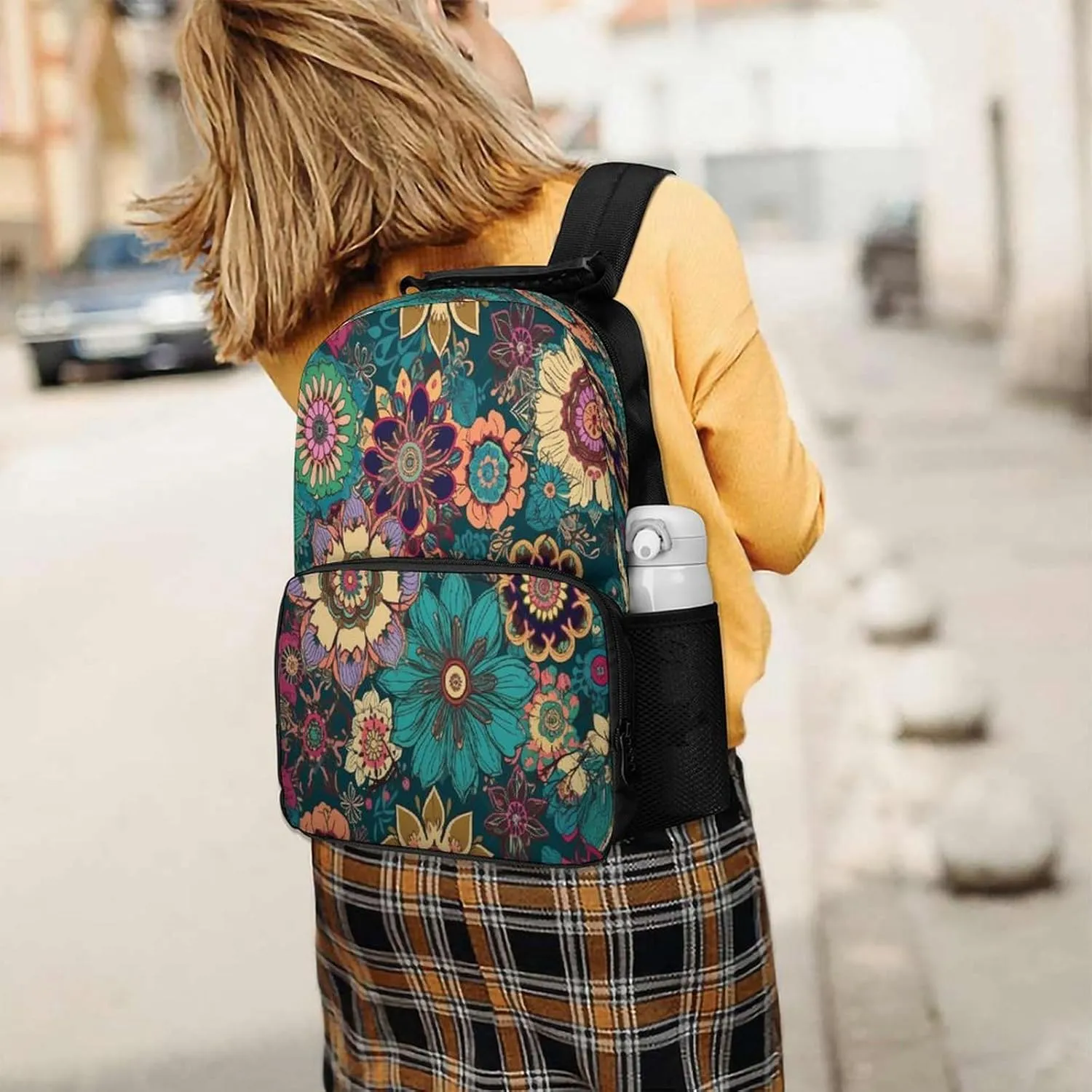 Backpacks Bohemian Flower Travel Bag Business Work Laptop Backpack
