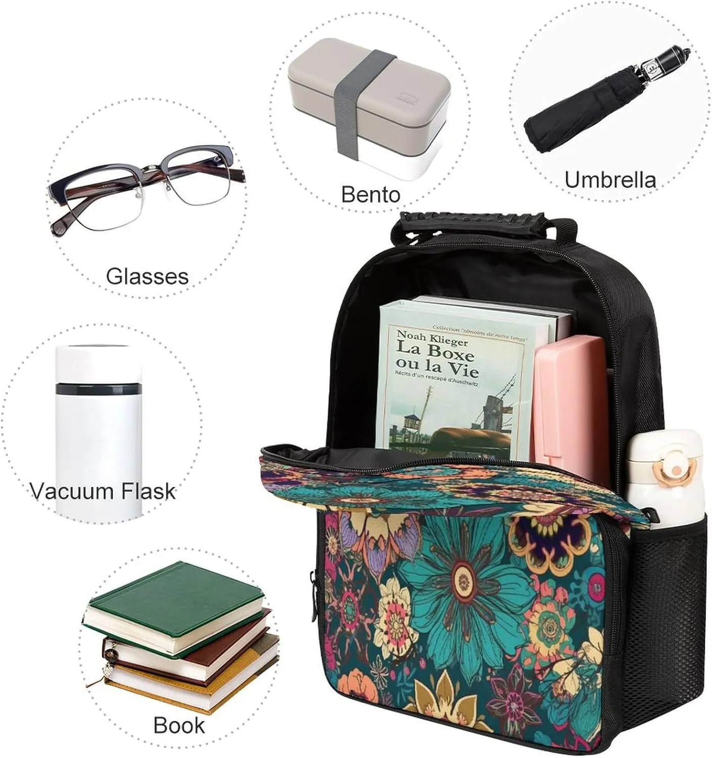 Backpacks Bohemian Flower Travel Bag Business Work Laptop Backpack