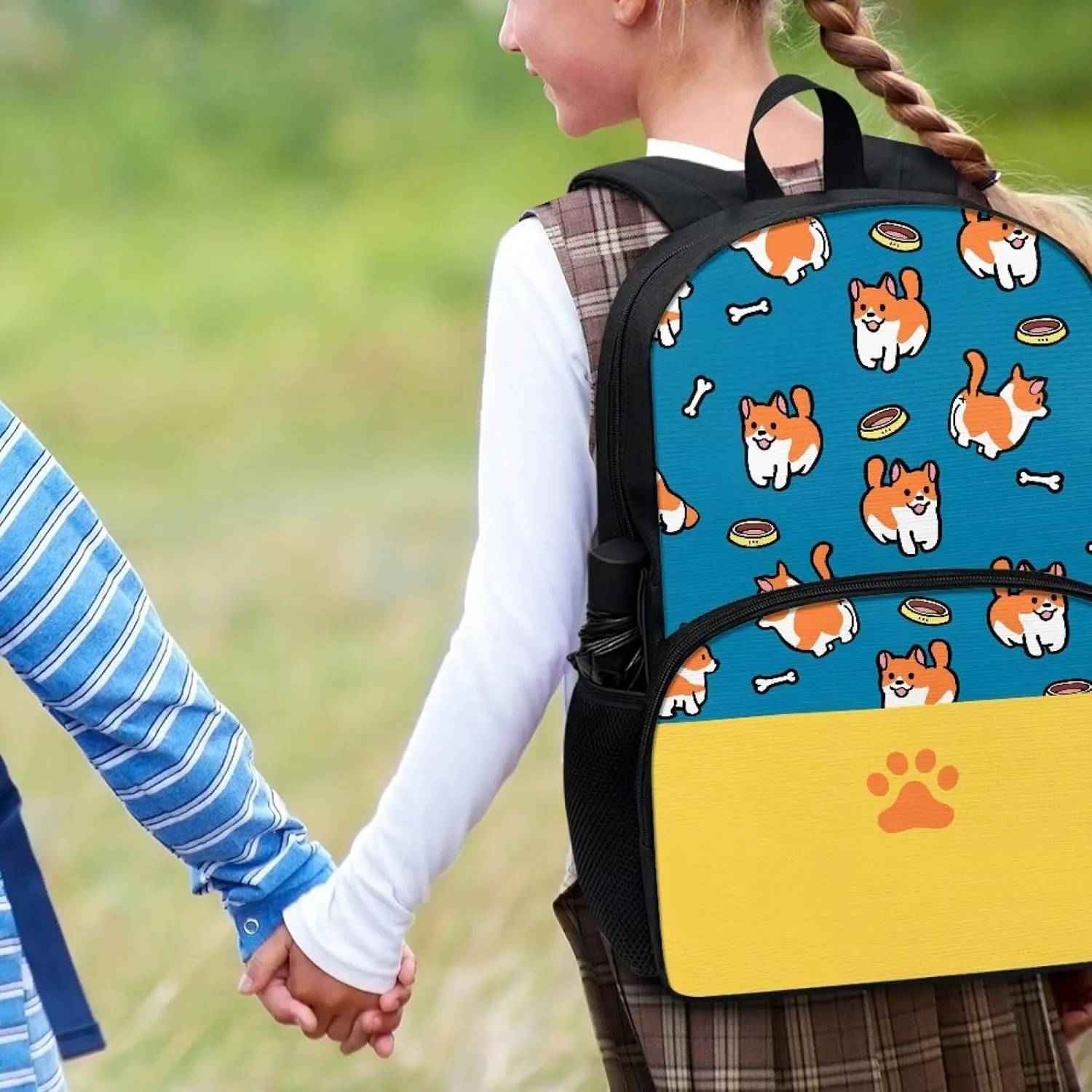 Backpacks School Greedy Puppy Backpack for Kids Computer Bag for Men Women School 17 Inch School Bag College Bookbag Backpacks for Teens Girls Women Students