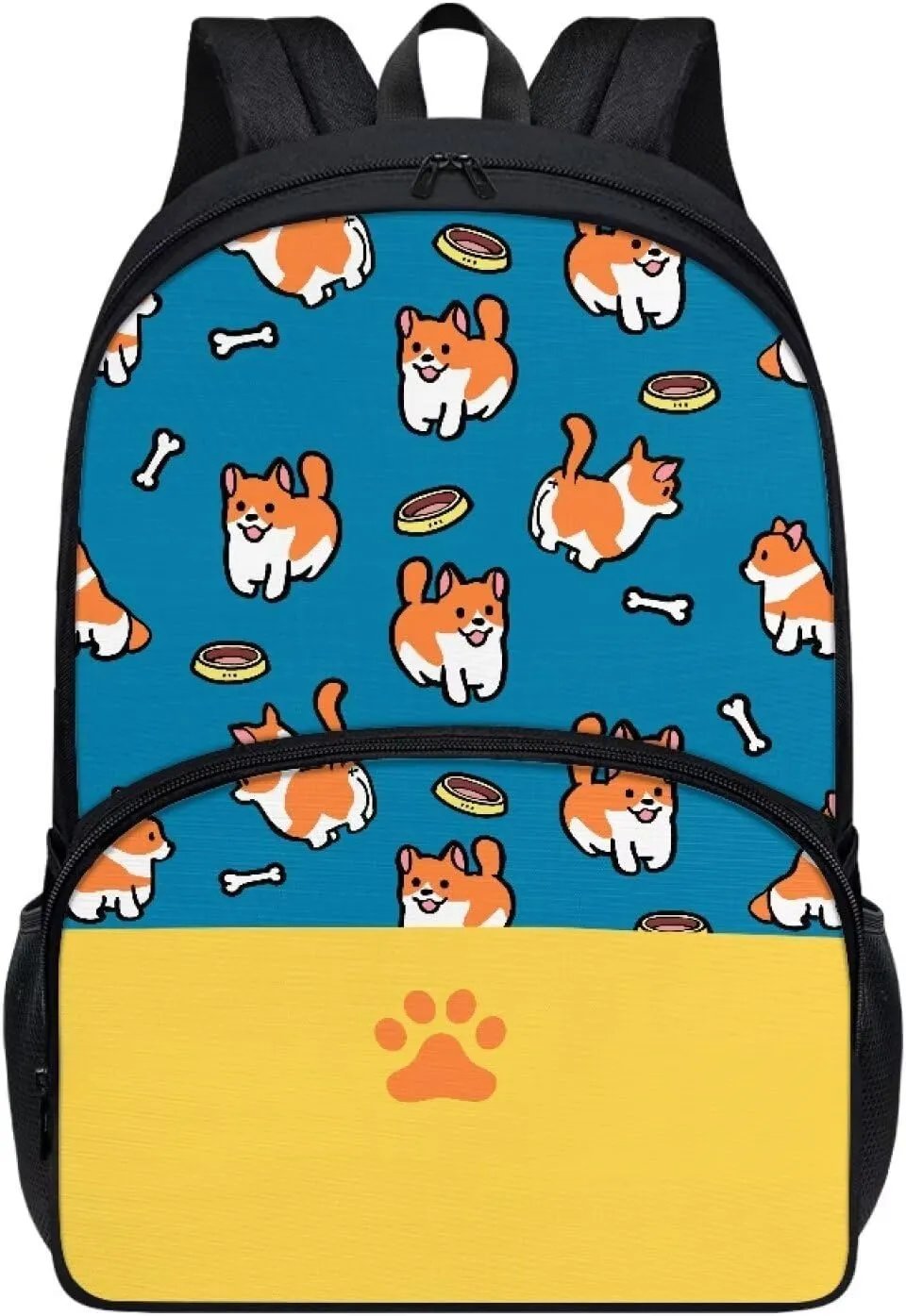 Backpacks School Greedy Puppy Backpack for Kids Computer Bag for Men Women School 17 Inch School Bag College Bookbag Backpacks for Teens Girls Women Students