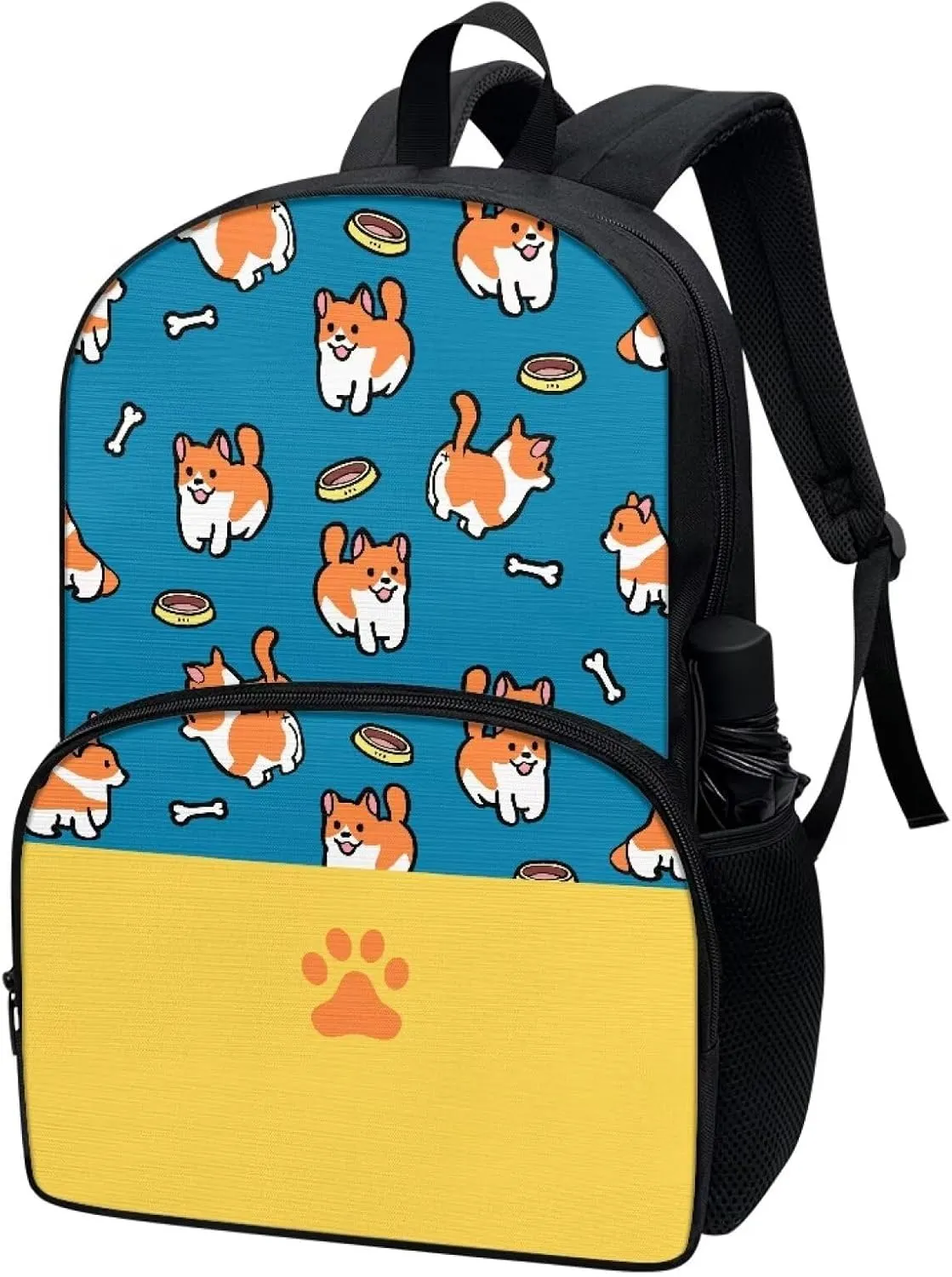 Backpacks School Greedy Puppy Backpack for Kids Computer Bag for Men Women School 17 Inch School Bag College Bookbag Backpacks for Teens Girls Women Students