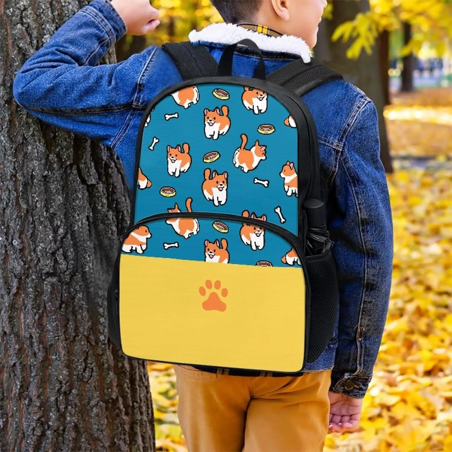 Backpacks School Greedy Puppy Backpack for Kids Computer Bag for Men Women School 17 Inch School Bag College Bookbag Backpacks for Teens Girls Women Students