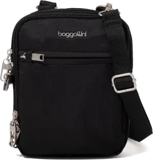 Baggallini Securtex® Anti-theft Mini Everything Crossbody Bag, 6.3"x8.25" Rfid, Locking Zippers & Cut-resistant Strap