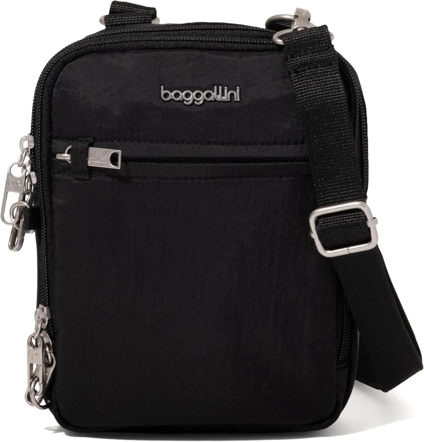 Baggallini Securtex® Anti-theft Mini Everything Crossbody Bag, 6.3"x8.25" Rfid, Locking Zippers & Cut-resistant Strap