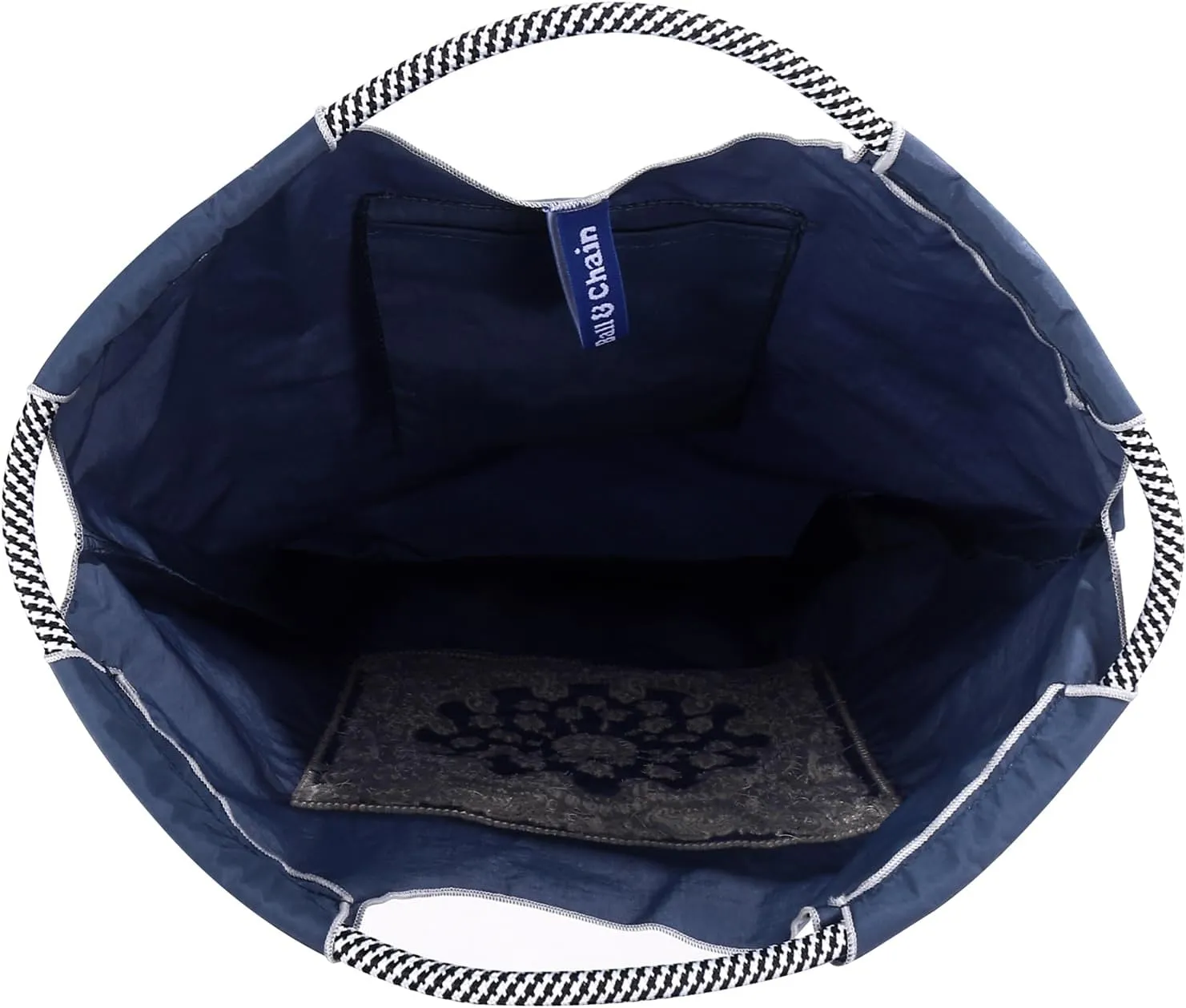 Ball&Chain Summer Embroidery Beach Tote Bag - Stylish, Spacious, and Perfect for Women,Mom, Friends Great Gift.