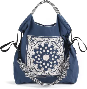 Ball&Chain Summer Embroidery Beach Tote Bag - Stylish, Spacious, and Perfect for Women,Mom, Friends Great Gift.