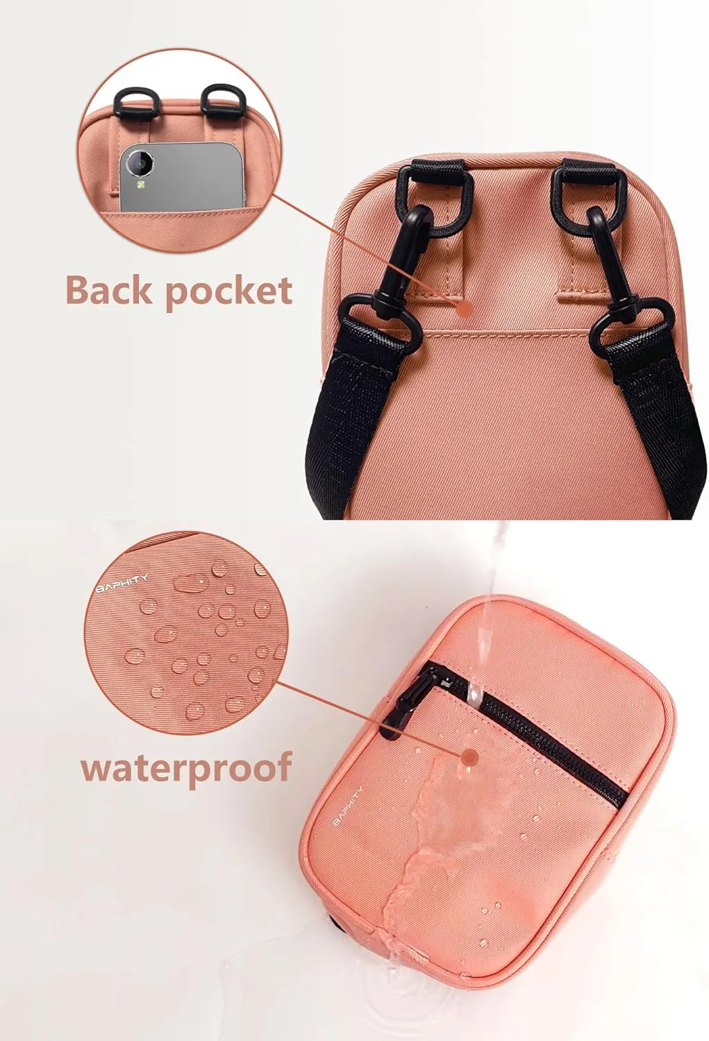 BAPHITY Crossbody Bag Sling Purses for Women Trendy, Convertible Multi Position Fanny Back Pack Sling Bag for Women Cross Body
