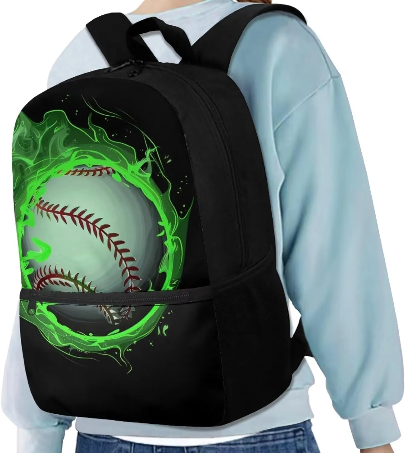 Baseball Backpack for Boys 6-8/8-12 Elementary School Backpack 17 inch Girls Bookbag Age 8-10 10-12 Kids Book Bag Pack Back to School Lightweight