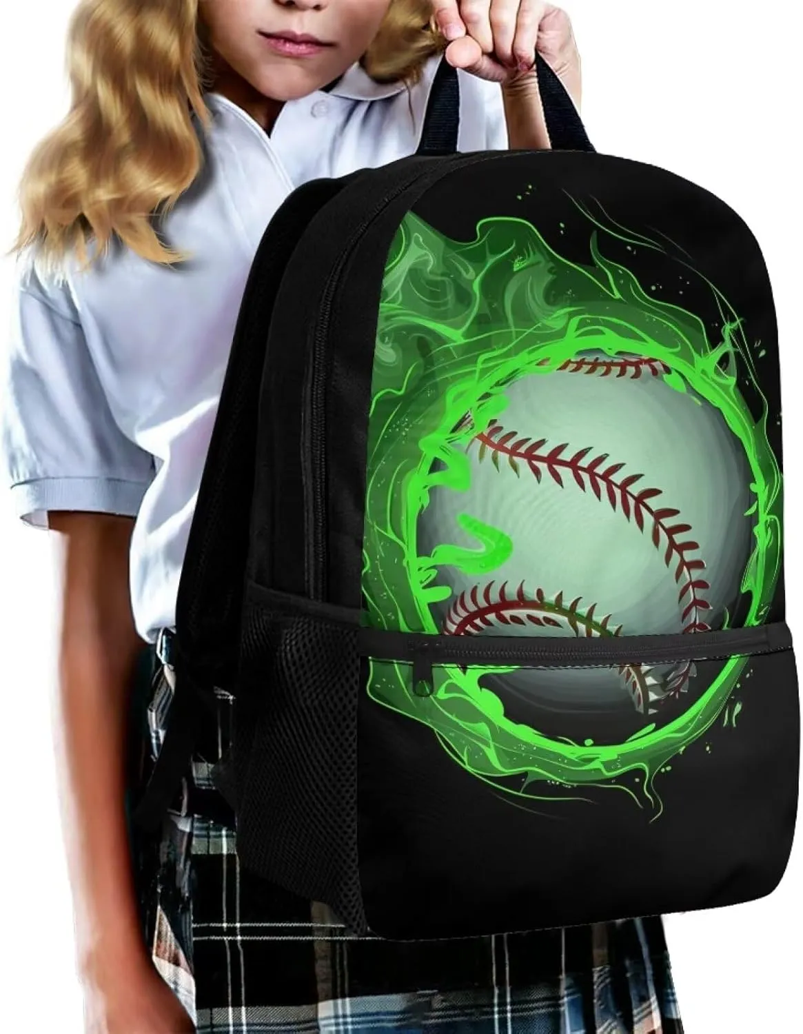 Baseball Backpack for Boys 6-8/8-12 Elementary School Backpack 17 inch Girls Bookbag Age 8-10 10-12 Kids Book Bag Pack Back to School Lightweight