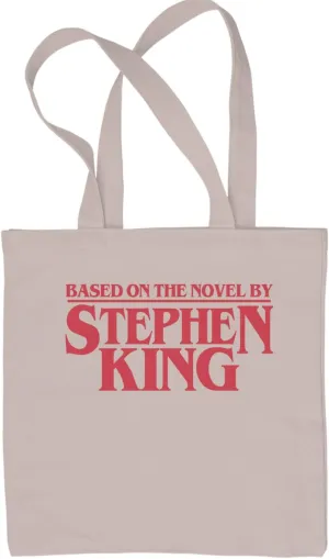 Based On The Novel By Stephen King Reusable Shopping Tote Bag, Durable Cotton Canvas, Eco-Friendly and Spacious