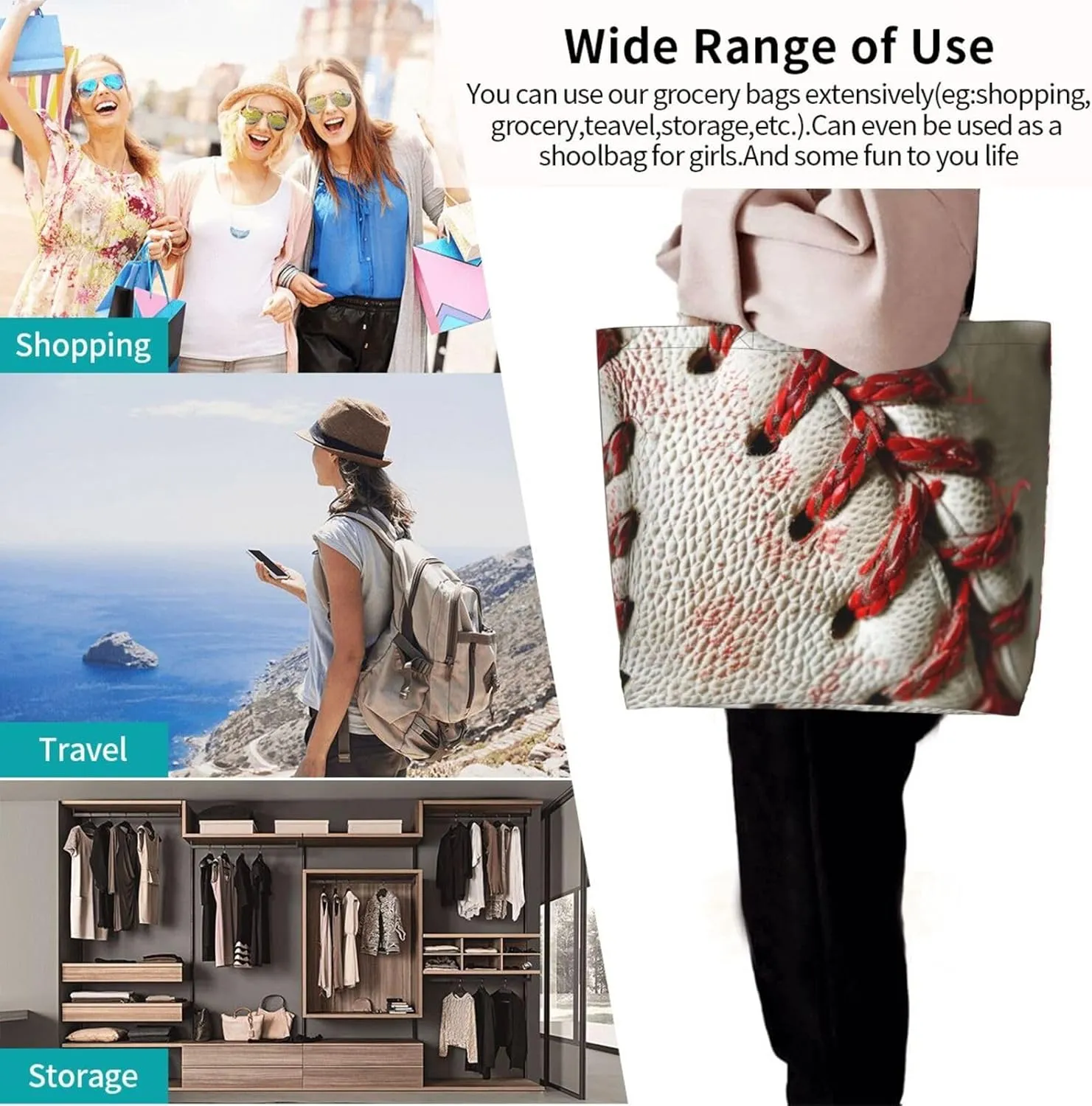 Beautiful Red Bird Shoulder Bag Women Casual Handbag Shopping Bag