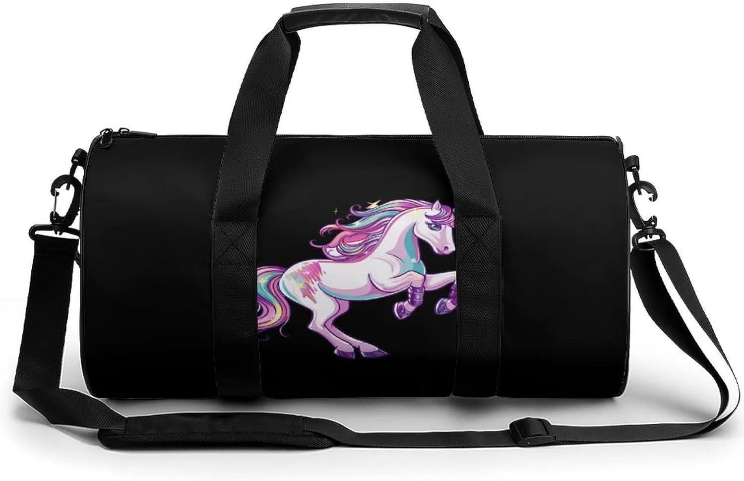 Beautiful Uni-corn-horse Gym Bag Workout Sports Bag Lightweight Tote Duffel Bag Travel Weekender Bag for Women Men