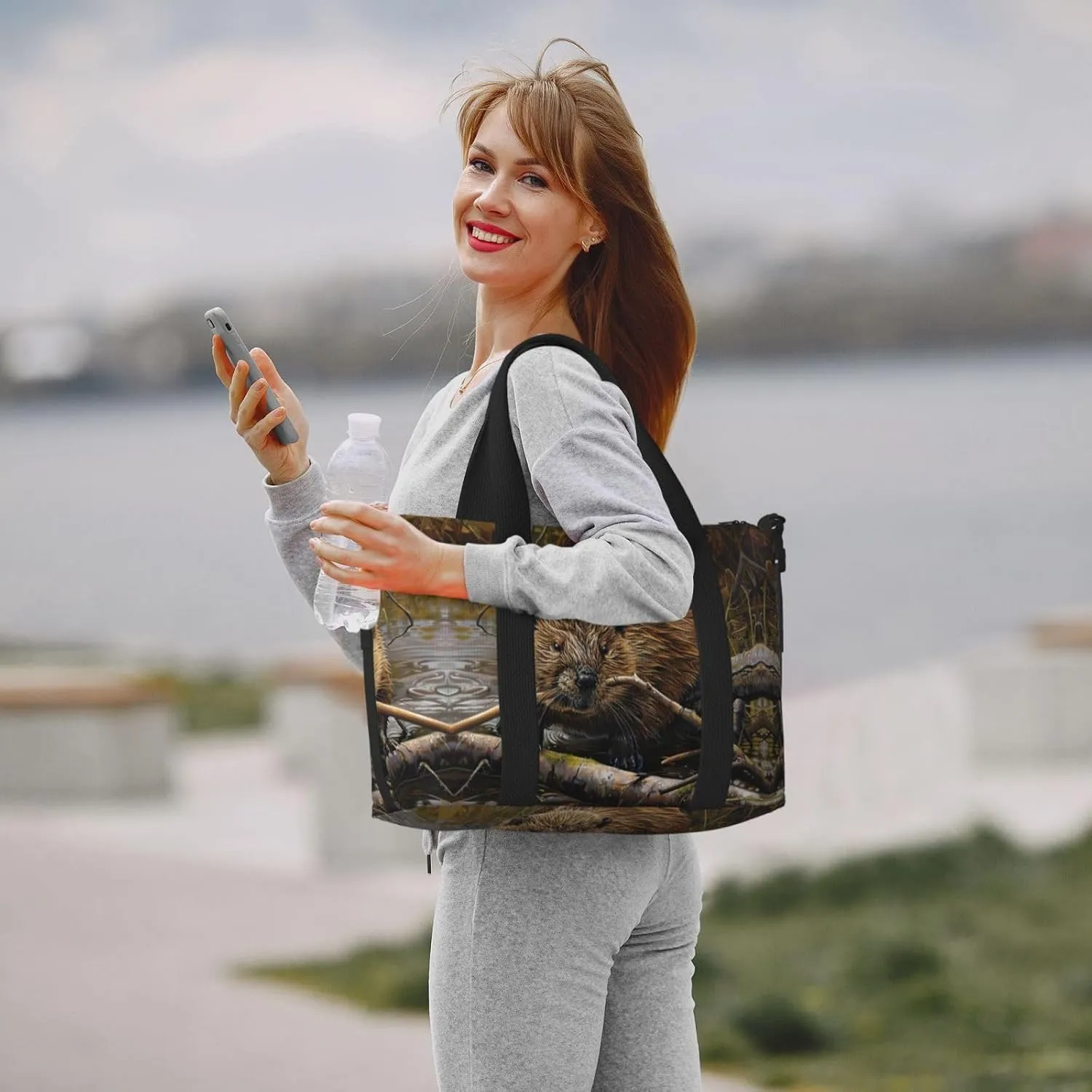 Beaver Working Women Travel Duffel Bag, Large Weekender Carry-On Tote, Gym Workout Bag,Mommy Hospital Bag